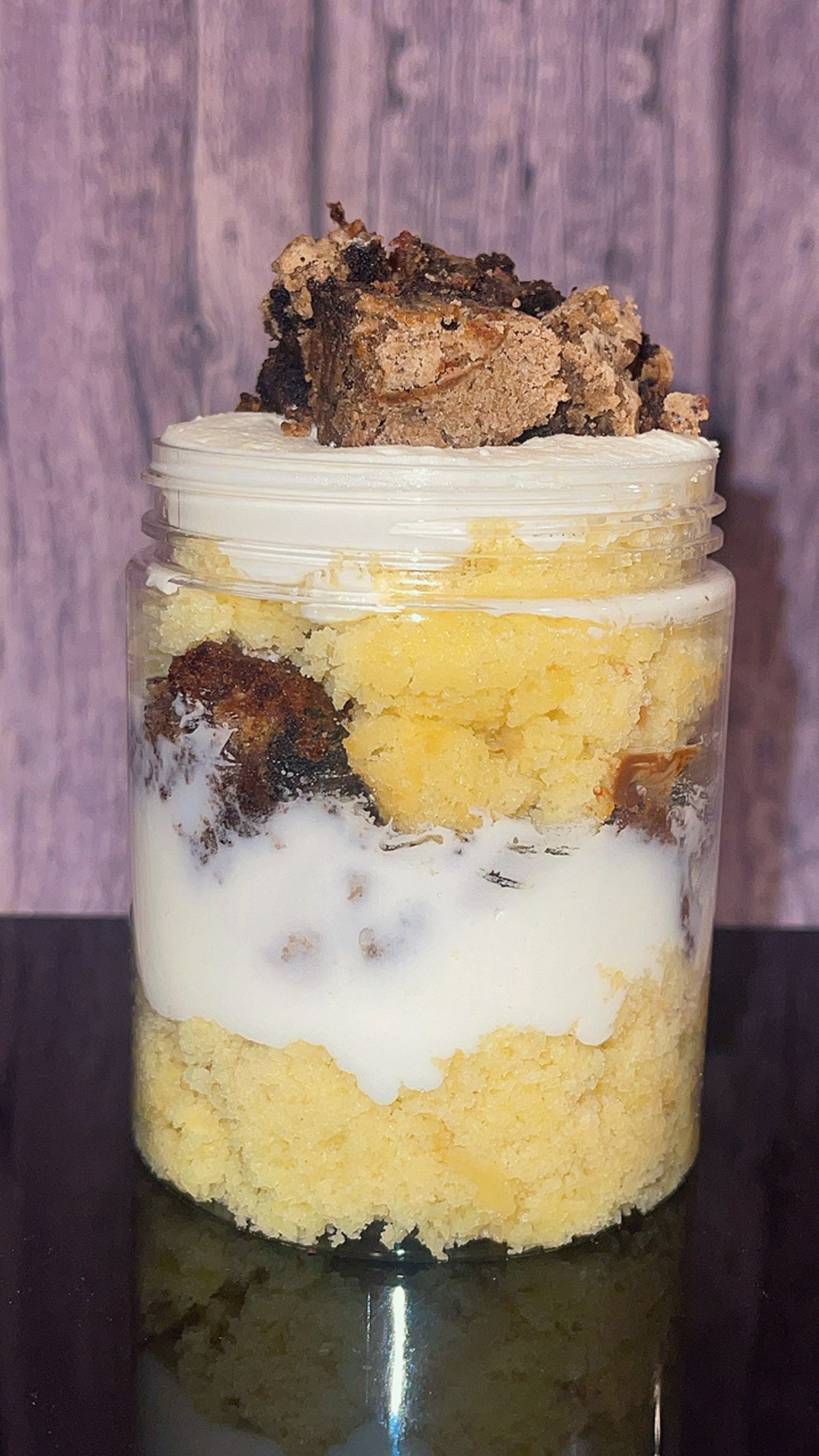 (6) Golden Brownie Cake Jar