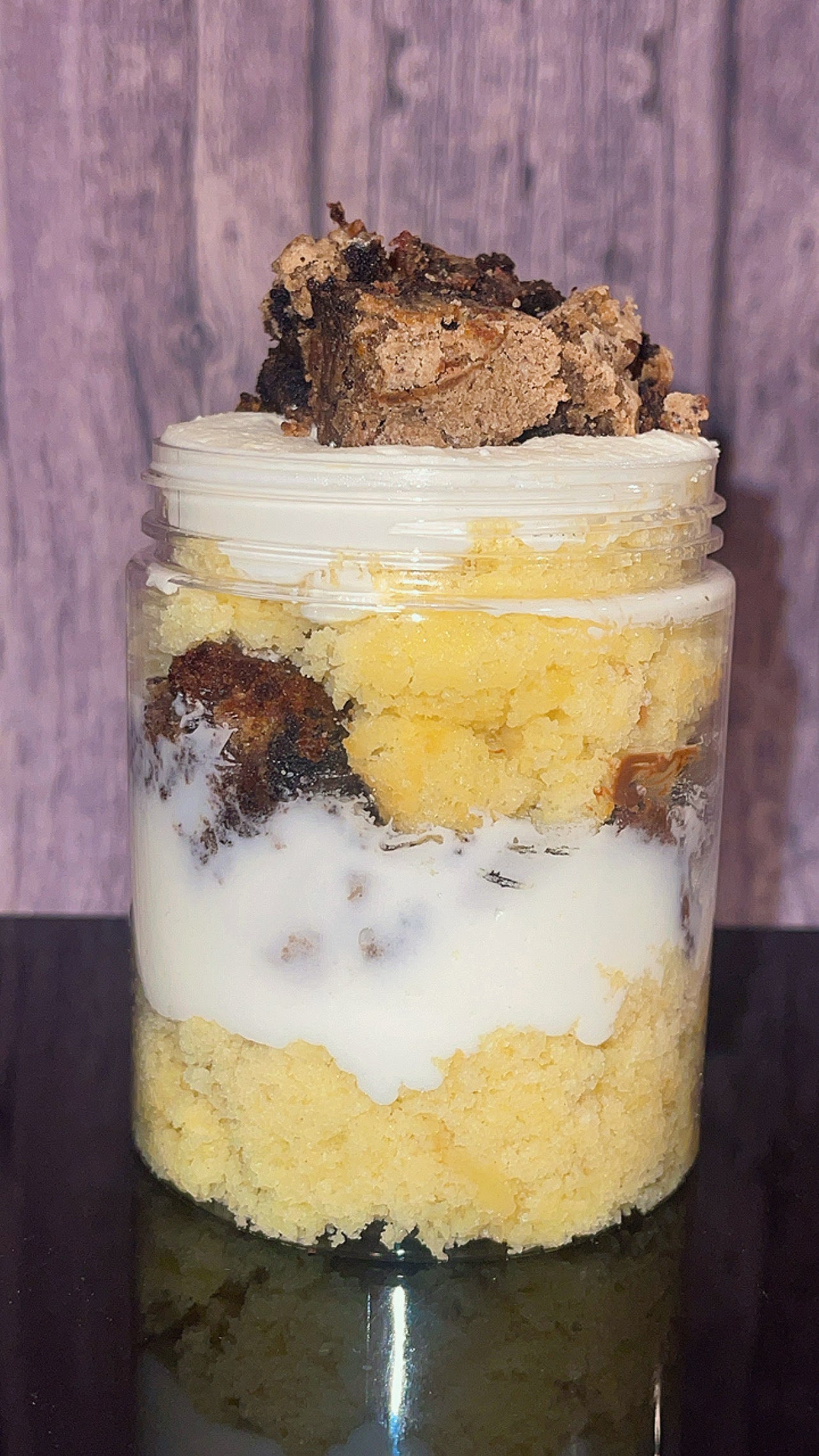 (6) Golden Brownie Cake Jar